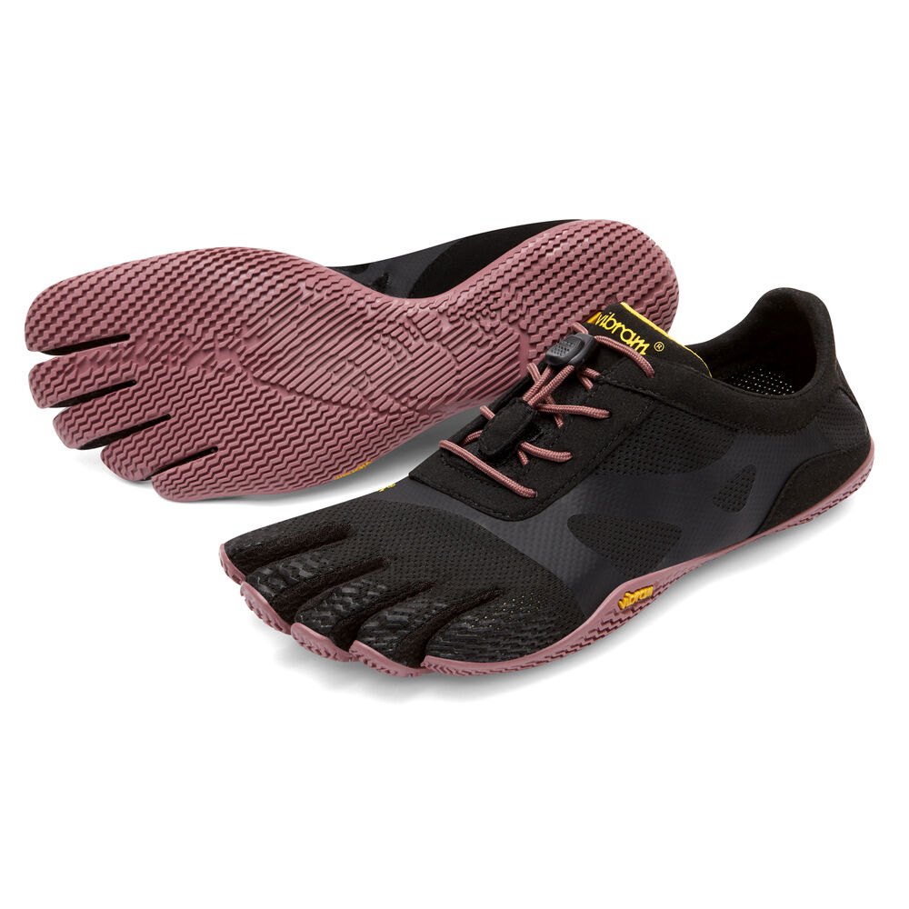 Vibram Five Fingers Womens Training Shoes - Black/Rose - KSO EVO - 30159-AKJZ